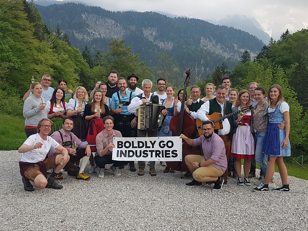 BGO Alpenglühen, Kaiserschmarrn Alm, Team,  Boldly Go Industries