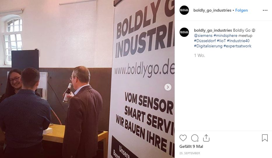 Boldly Go Industries, Siemens MindSphere, Meetup, IIoT, Consulting, Düsseldorf