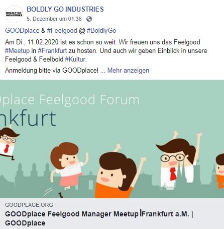 Goodplace Meetup, Frankfurt, Feel Good Management